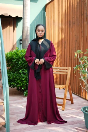 Maroon Designer Abaya
